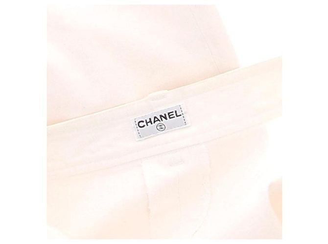Jeans Chanel bianchi in cotone Taglia 34 Bianco - vista 6