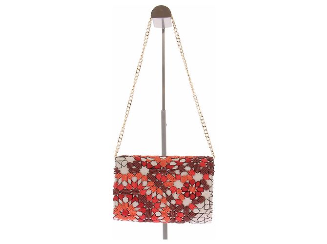 Autre Marque SARAH's BAG Borsa di perle rossa Rosso - vista 2