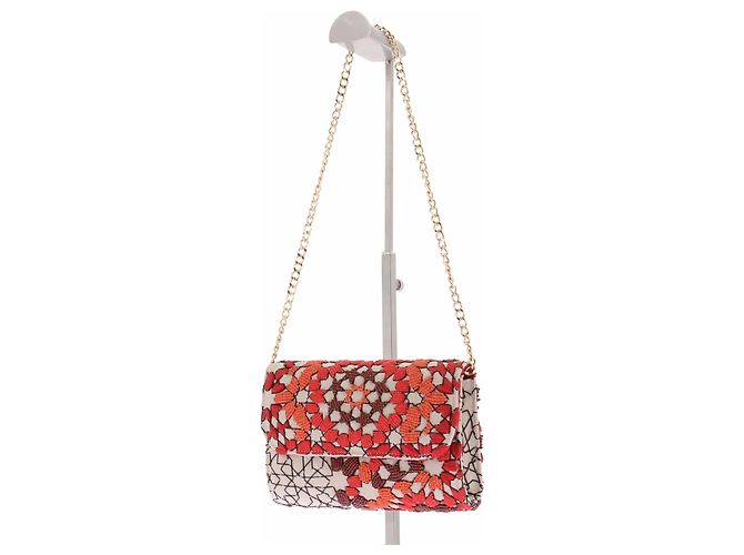 Autre Marque SARAH's BAG Borsa di perle rossa Rosso - vista 5