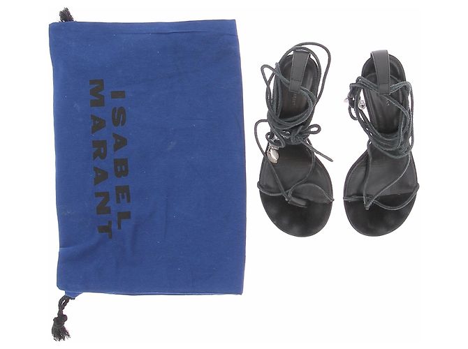 Isabel Marant Sandali neri con lacci - vista 8