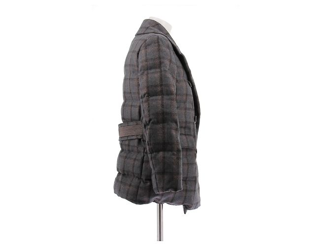 Brunello Cucinelli Karo-Blazer aus Wolle Grau - Ansicht 3
