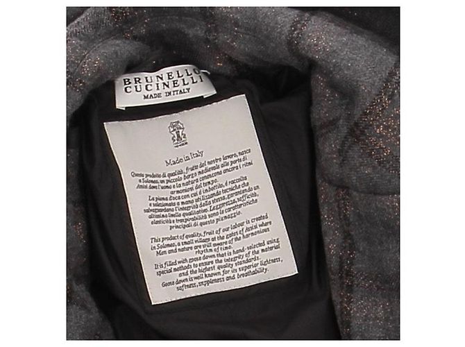 Brunello Cucinelli Karo-Blazer aus Wolle Grau - Ansicht 7
