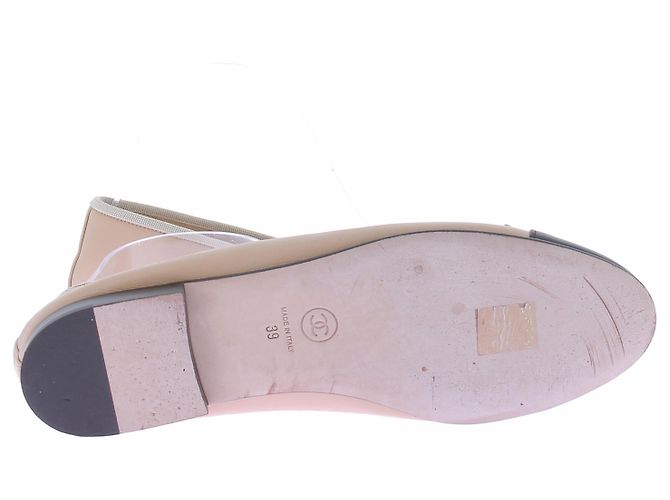 Chanel Ballerine Cambon beige e nere - vista 7