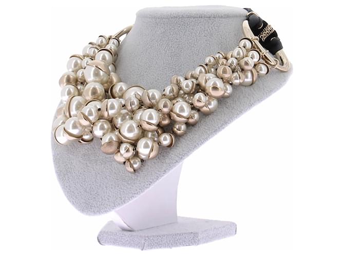 Collana Dior in perle dorata D'oro - vista 6