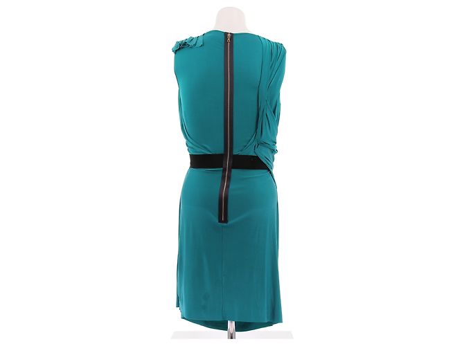 Emanuel Ungaro Seidenkleid Blau Größe 40 - Ansicht 2