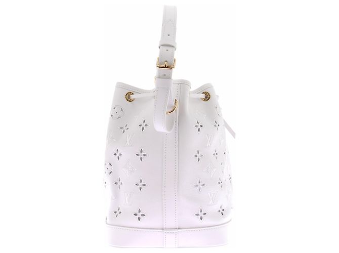 Noe Louis Vuitton Borsa Noé in pelle bianca Bianco - vista 3