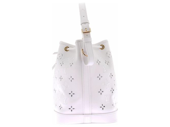 Noe Louis Vuitton Borsa Noé in pelle bianca Bianco - vista 4