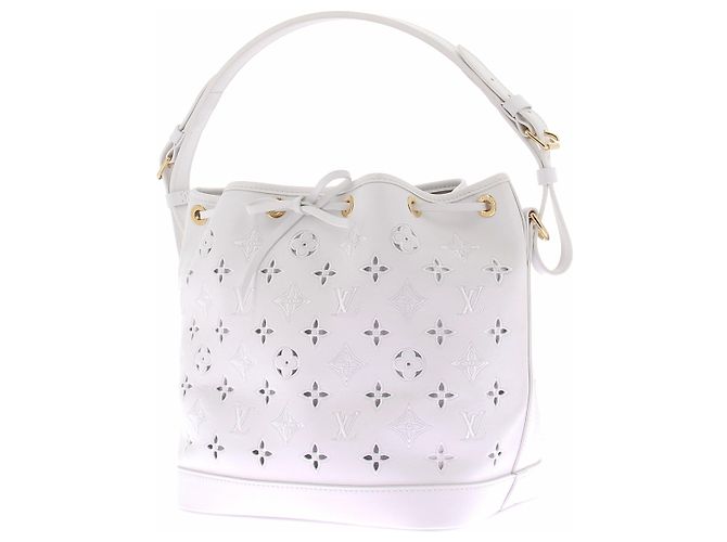 Noe Louis Vuitton Borsa Noé in pelle bianca Bianco - vista 5