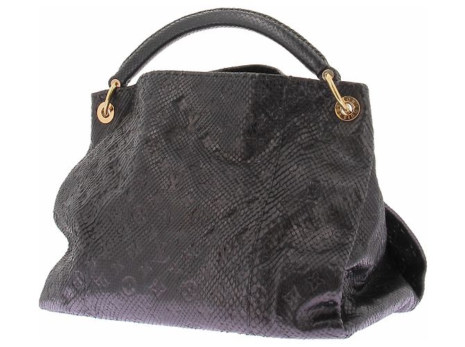 Louis Vuitton Bolsa Artsy em python preto - vista 5