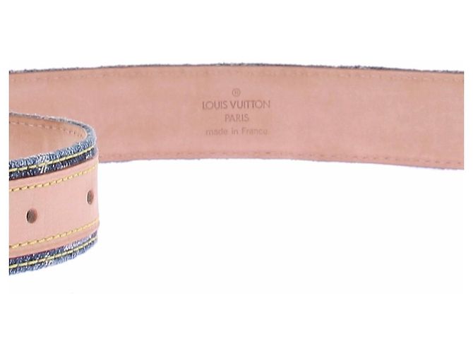 Louis Vuitton Denim Gürtel Blau 90 cm - Ansicht 5