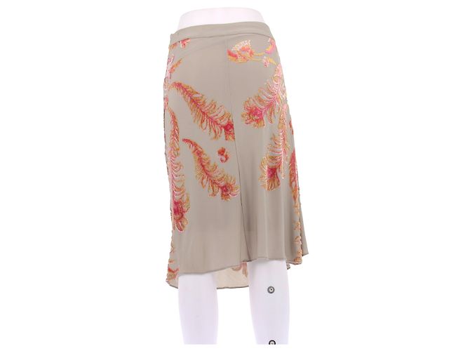 Falda floral Roberto Cavalli beige de viscosa - vista 2