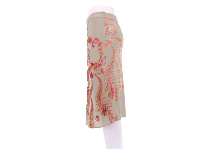 Falda floral Roberto Cavalli beige de viscosa - vista 3