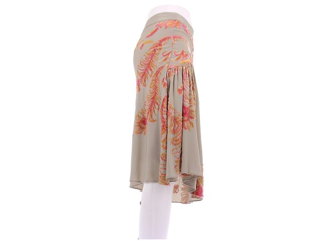 Falda floral Roberto Cavalli beige de viscosa - vista 4