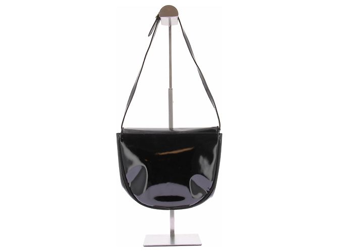 Salvatore Ferragamo Pochette in vernice nera Nero - vista 6