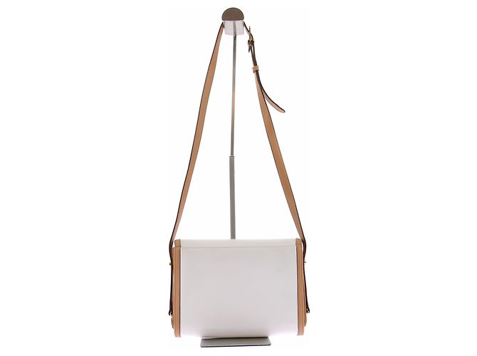 Gucci Borsa in pelle bianco e camel - vista 4