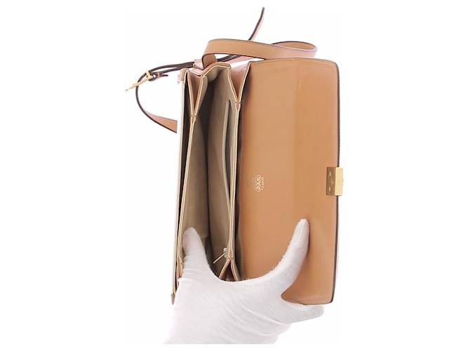 Gucci Borsa in pelle bianco e camel - vista 7