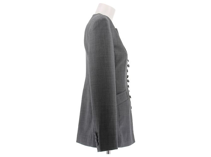 Blazer Ganni de lana gris - vista 3