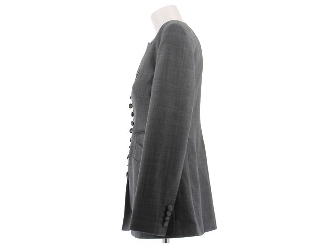 Blazer Ganni de lana gris - vista 4
