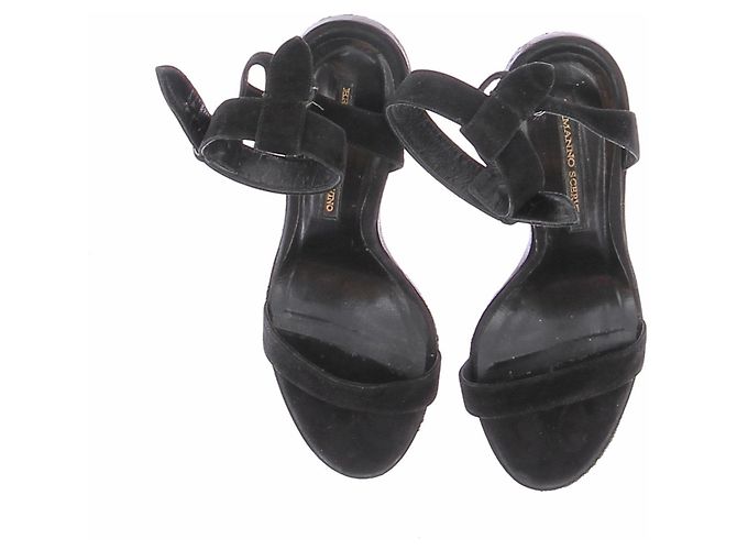 Ermanno Scervino Glitzer-Sandaletten mit Absatz Schwarz - Ansicht 6