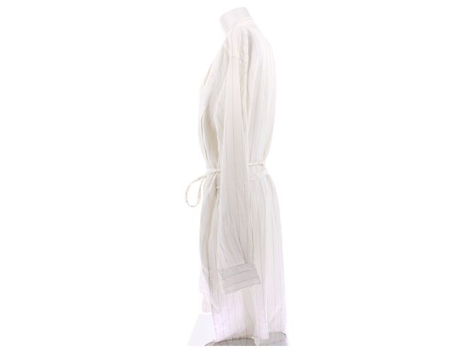Vestido cruzado Loewe de algodón blanco talla 36 - vista 2