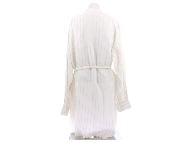 Vestido cruzado Loewe de algodón blanco talla 36 - vista 4