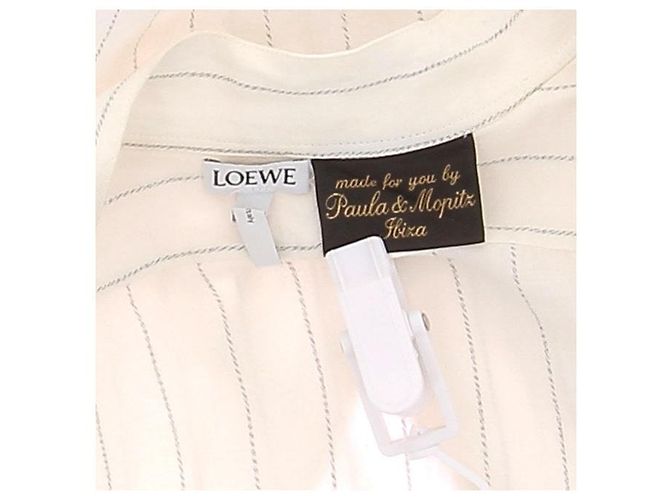 Vestido cruzado Loewe de algodón blanco talla 36 - vista 6