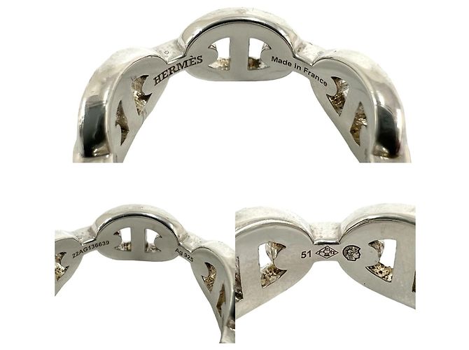 Hermès Hermes Chaine d'Ancre Enchainée Ring Silber - Ansicht 3