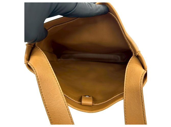 Hermès Borsa a tracolla Hermes Clou de Selle in pelle Agneau Milo Marrone - vista 9