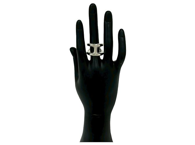 Ring Anillo Hermès Osmos GM Plata - vista 2