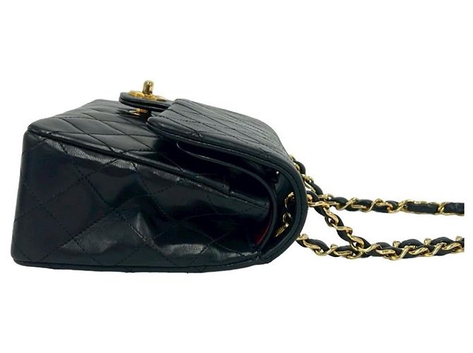 Borsa a Spalla Chanel Matelassé Coco Mark Double Flap Nero - vista 6