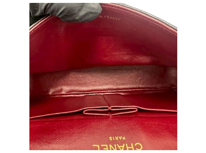 Borsa a Spalla Chanel Matelassé Coco Mark Double Flap Nero - vista 9