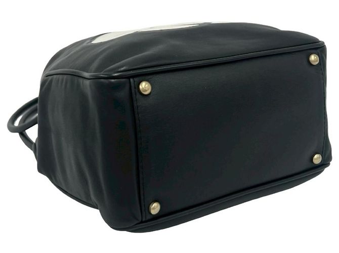 Chanel Camellia Leder Semi-Shoulder Bag Schwarz - Ansicht 7