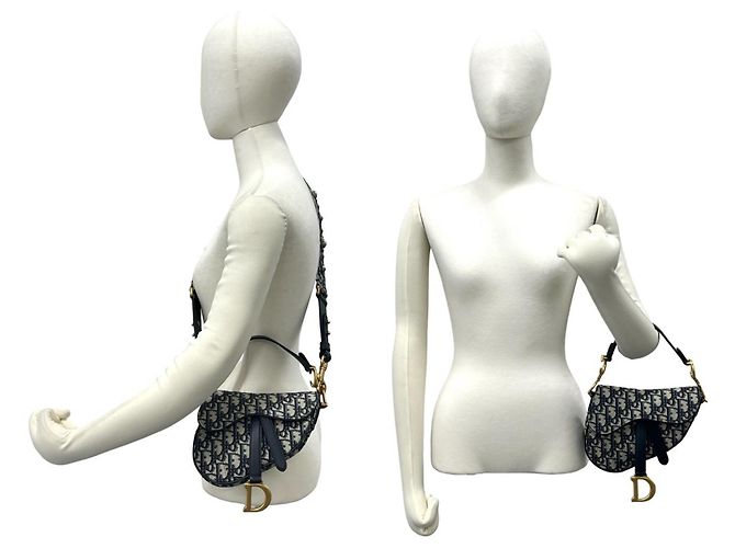 Borsa Saddle blu navy Christian Dior - vista 2