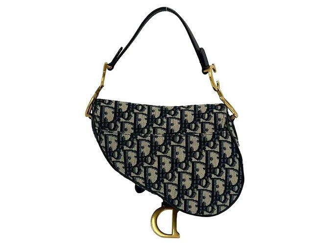 Borsa Saddle blu navy Christian Dior - vista 3