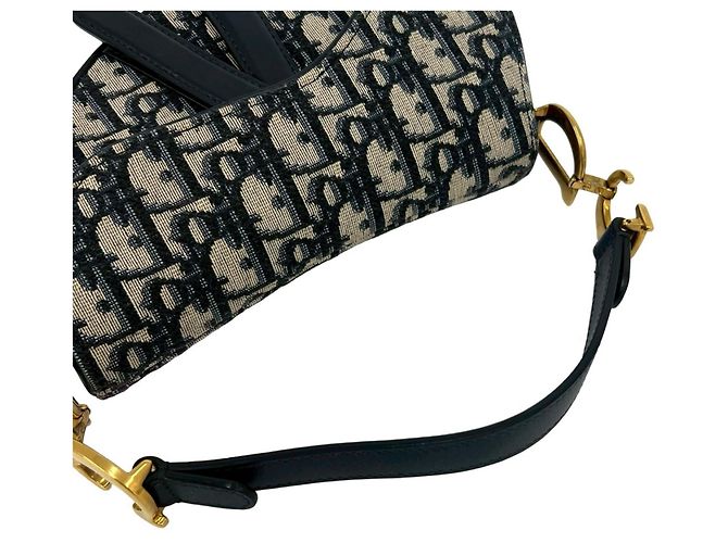 Borsa Saddle blu navy Christian Dior - vista 4
