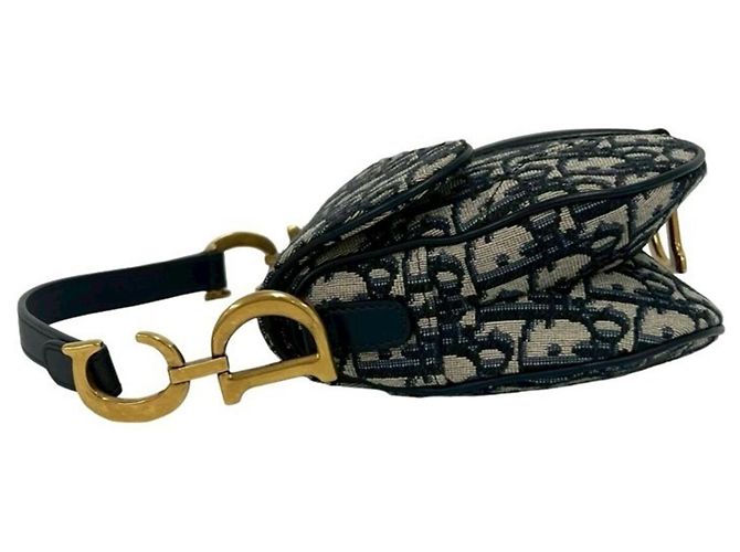 Borsa Saddle blu navy Christian Dior - vista 5