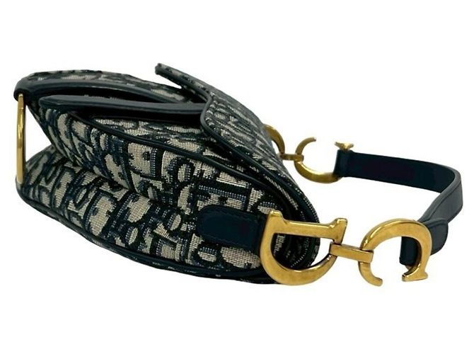 Borsa Saddle blu navy Christian Dior - vista 6