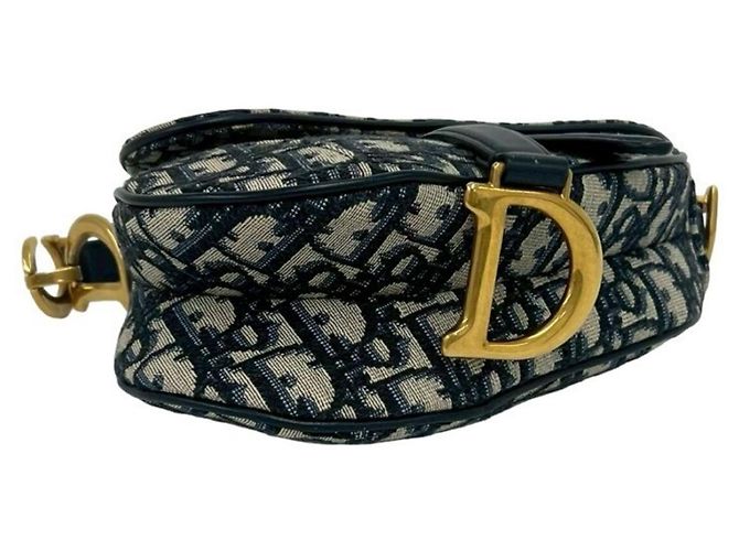 Borsa Saddle blu navy Christian Dior - vista 7