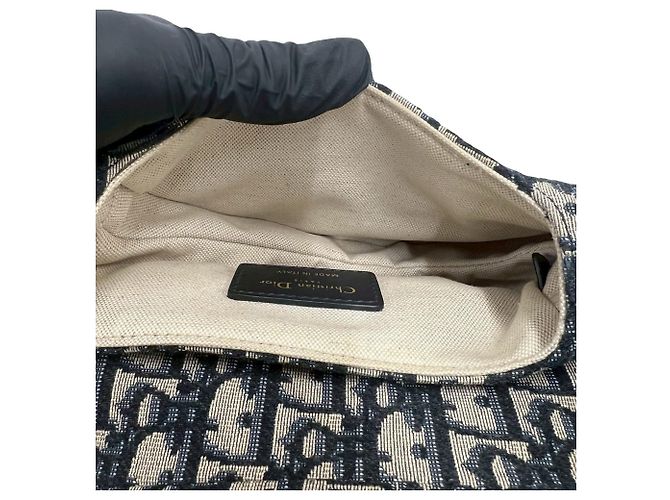 Borsa Saddle blu navy Christian Dior - vista 9