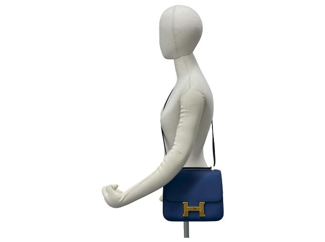 Hermès Hermes Constance 23 Evercolor Leather Schultertasche Blau - Ansicht 2