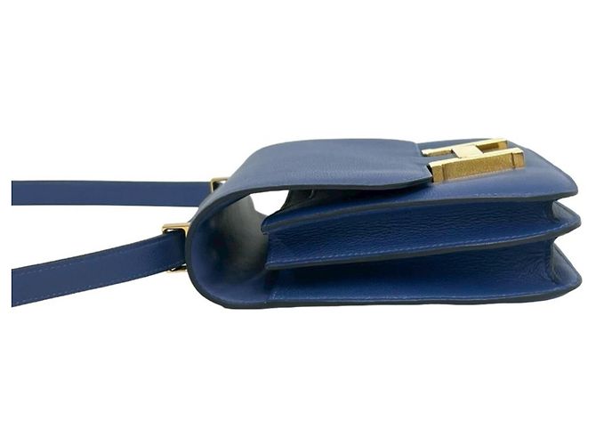 Hermès Hermes Constance 23 Evercolor Leather Schultertasche Blau - Ansicht 5