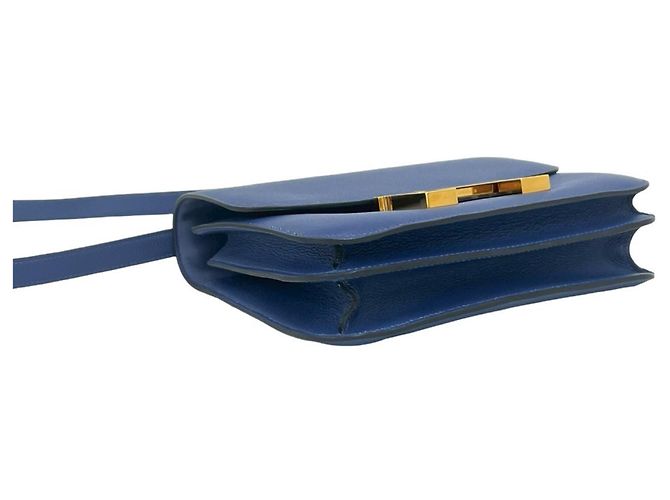 Hermès Hermes Constance 23 Evercolor Leather Schultertasche Blau - Ansicht 7