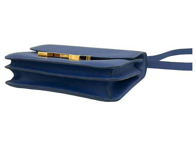 Hermès Hermes Constance 23 Evercolor Leather Schultertasche Blau - Ansicht 8