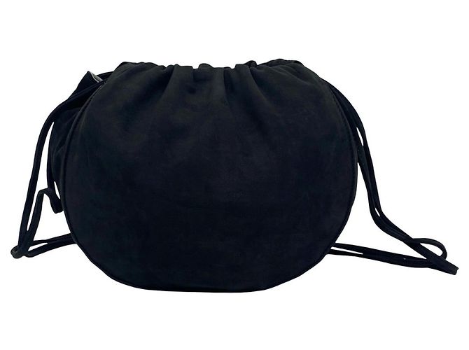 Loewe Vintage Anagram Logo Leder Schultertasche Schwarz - Ansicht 3