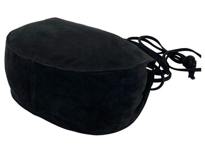 Loewe Vintage Anagram Logo Leder Schultertasche Schwarz - Ansicht 8