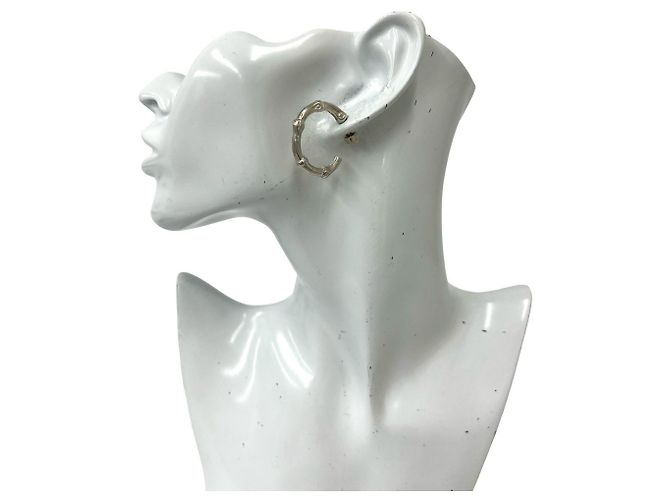 Tiffany & Co Orecchini a cerchio Tiffany Vintage Bamboo Argento - vista 2
