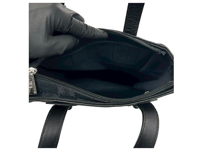 Loewe Vintage Anagram Pattern Handtasche Schwarz - Ansicht 9