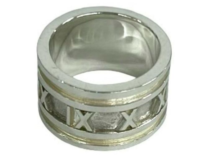 Tiffany & Co Anello Tiffany Vintage Wide Atlas Argento - vista 5