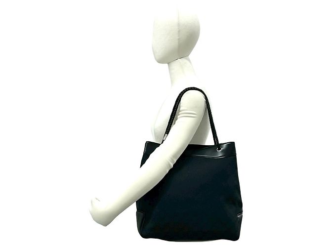 Borsa Tote GUCCI GG Canvas Leather Nero - vista 2