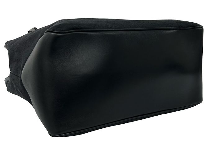 Borsa Tote GUCCI GG Canvas Leather Nero - vista 7